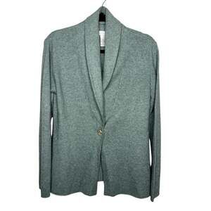 TWEEDS / sage green lambswool rabbit hair cashmere blend cardigan sweater / S